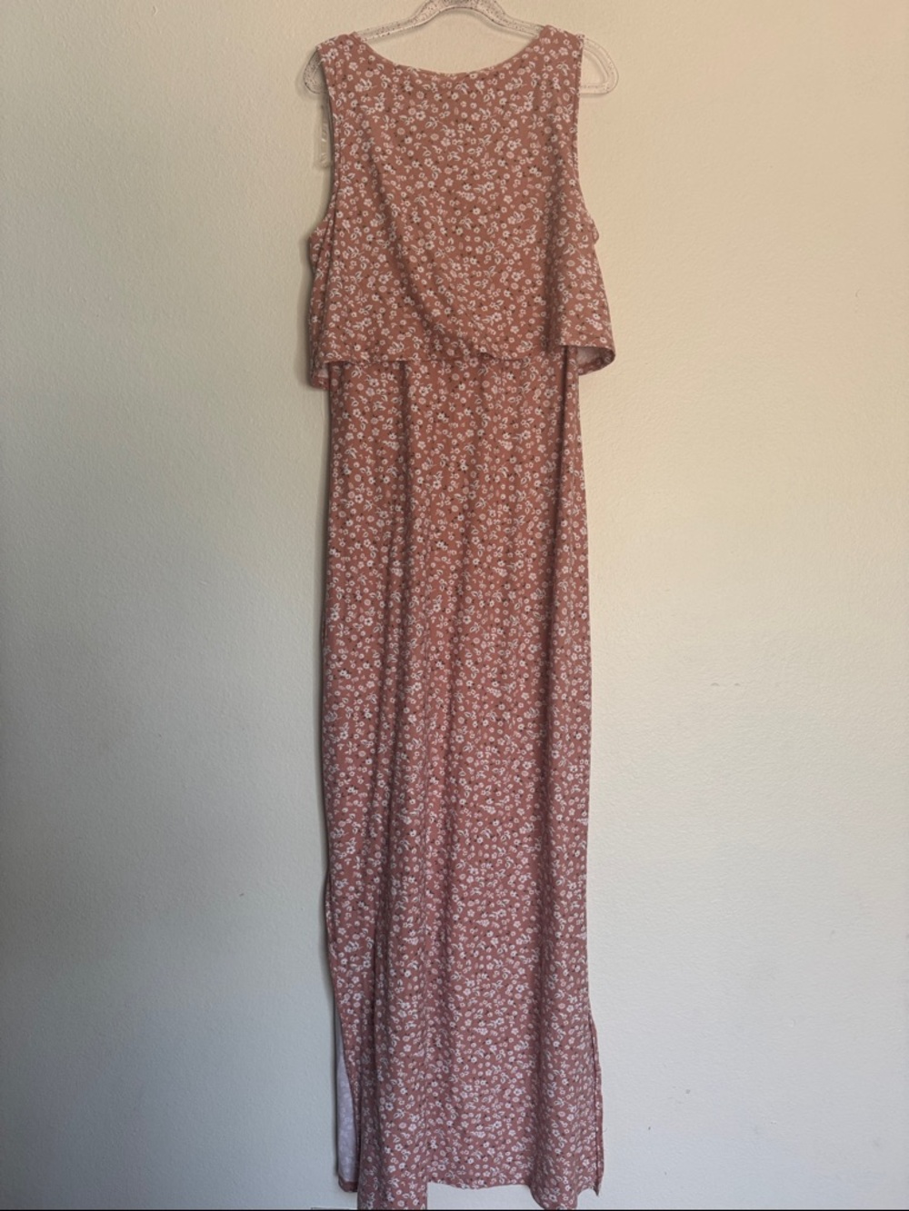 Derek Heart Dusty Rose Floral Button-Front Maxi Dress - Picture 4 of 5